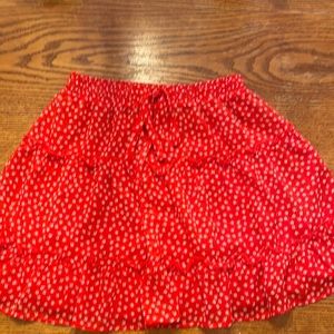 Skirt ~ red ~ sz L ~ 16”